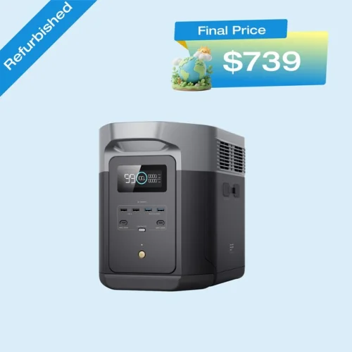 EcoFlow DELTA 2 Max Portable Power Station 2048Wh LFP, Certified Refurbished