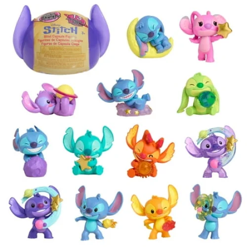 Disney Lilo & Stitch Collectible Mini Figure Blind Capsule, 2&rdquo; Surprise Character Toy for Fans