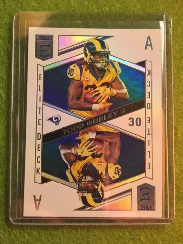 TODD GURLEY REFRACTOR RAMS PRIZM NFL 2018 Panini Donruss Elite Deck #ED15 Ace SP