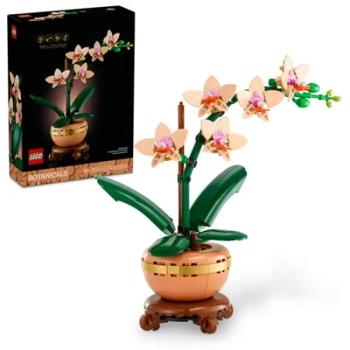 LEGO Botanicals Mini Orchid Building Set - Artificial, Fake Orchid for Home Decor, Adults Ages 18+ - Indoor Plant Decorations for Table, Desk, Office - Gift for Graduation - 10343