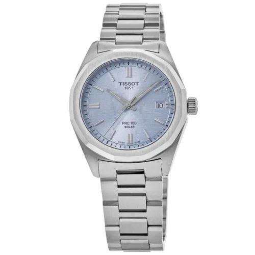 New Tissot PRC100 Solar Blue Dial Stainless Women's Watch T151.822.11.351.00