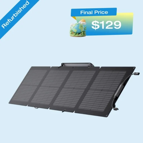 EcoFlow 110W Portable Solar Panel Foldable with Carry Case Certified Refurbished