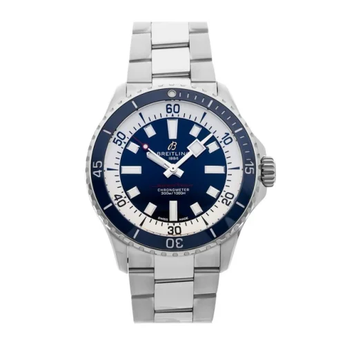 Breitling Superocean Steel Auto 42mm Blue Dial Watch A17375E71C1A1