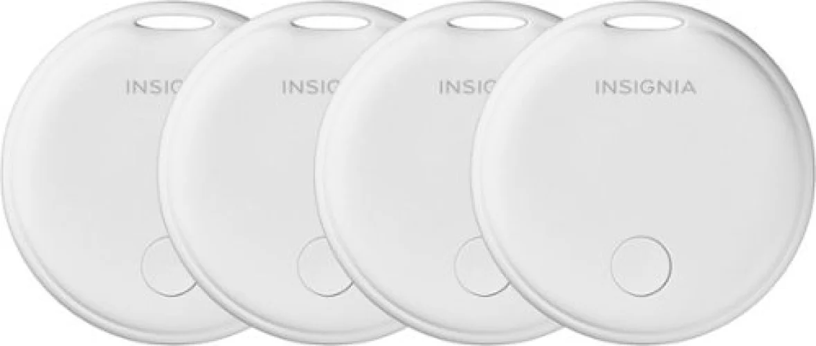 Insignia&trade; - Locator Tag for iOS, iPadOS, and macOS with Apple Find My App (4-Pack) - White