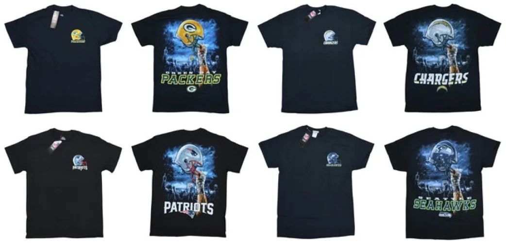 NFL Apparel Liquid Blue Sky Helmet Crew Neck Men's T-Shirt NWT Pick Team/Size