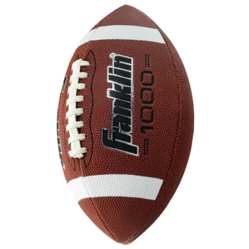 Franklin Sports Junior Footballs - Extra Grip 1000 - Brown - 1 Inflated Ball