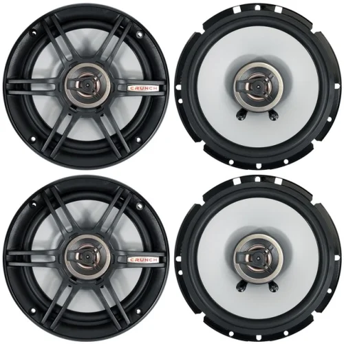 (4) Crunch CS65CXS 6.5" Car Audio Shallow Mount Speakers 300 Watts Max 2-Way