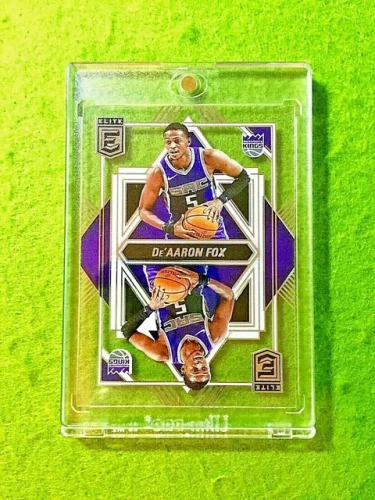 DE'AARON FOX CLEAR CARD JERSEY #5 KINGS  2021-22 Donruss Elite DECK De'Aaron Fox