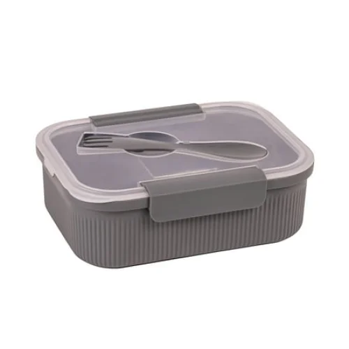 Mainstays Food Storage Bento Container, Rectangle, Gray, 42oz Capacity, A Practical Choice for School Lunches and Activities