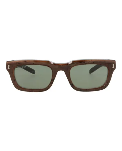 Gucci Mens Square/Rectangle Blue Blue Green Fashion Designer Eyewear