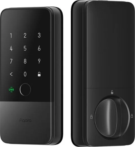 Aqara UWB Smart Lock U400 Kit with M100 Hub, Matter, Thread, Wifi, Apple Home Key, Fingerprint - Black