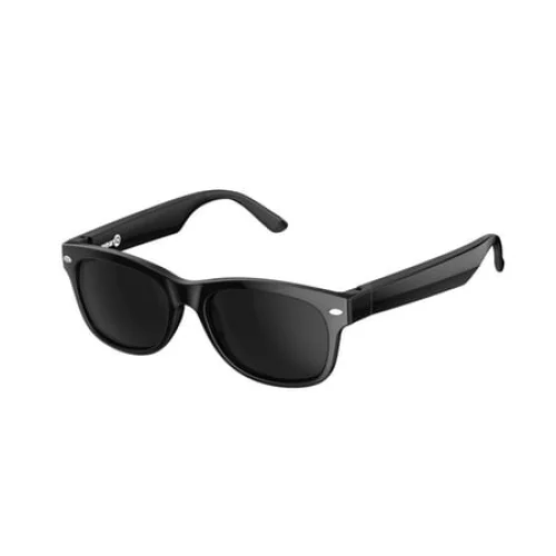 WeariQ Bluetooth Smart Glasses - Shiny Black Audio Sunglasses with Polarized Lenses and 10-Hour Playtime