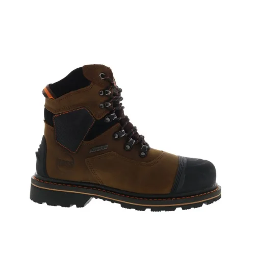 Hoss Range 61172 Mens Brown Wide Leather Work & Safety Boots - Soft Toe