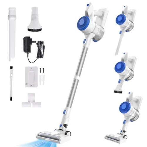 CareVac 017 Cordless Stick Vacuum Cleaner Lightweight for Carpet, Hard Floor, and Pet Hair