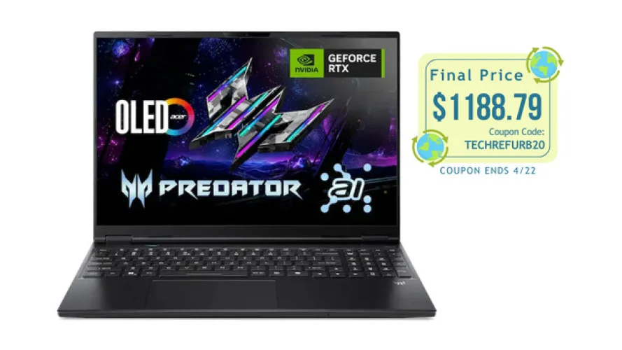 Acer Predator Helios Neo 16S 16" RTX 5060 AI PC, 16GB RAM, 1TB Storage, Refurbished