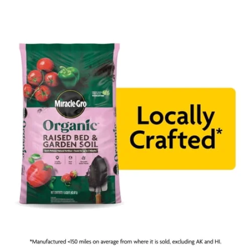2 x 1.5 Cubic Feet Miracle-Gro Organic Raised Bed & Garden Soil for Vegetables, Fruits, Herbs