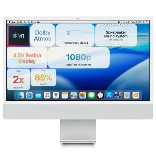 2021 Apple M1 iMac 24" 3.20GHz/16GB/256GB SSD (Silver) A2438 w/1 Year Warranty