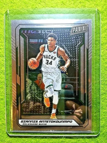 Giannis Antetokounmpo Silver Chrome Card Jersey #34 Bucks 2019 The National VIP
