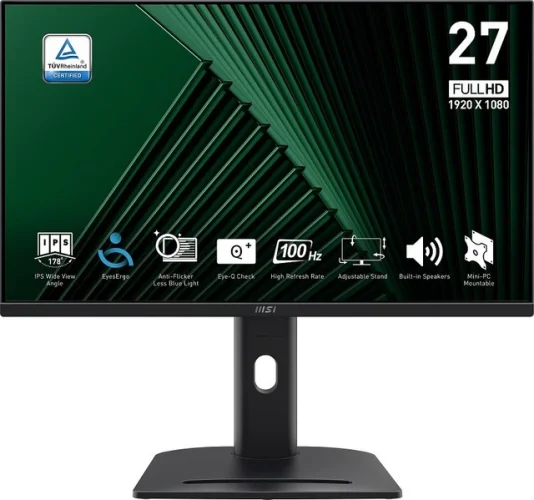 MSI PRO MP275PG 27" FHD Business Flat IPS Monitor 100Hz/1ms Built-in Speaker