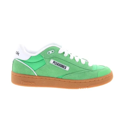 Reebok Club C Bulc Pleasures Mens Green Suede Lifestyle Sneakers Shoes