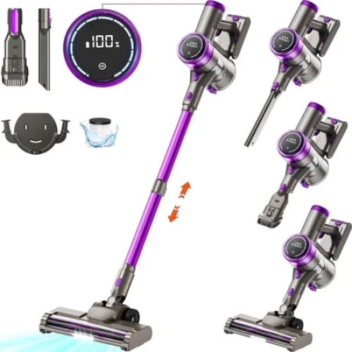 KANFUAQ Cordless Stick Vacuum Cleaner 38KPA 50Mins 2200mAh for Home Pet Hair Carpet Hard Floor