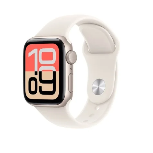 Apple Watch SE 3 40mm GPS Starlight Aluminum Case with Starlight Sport Band MEH34LW/A