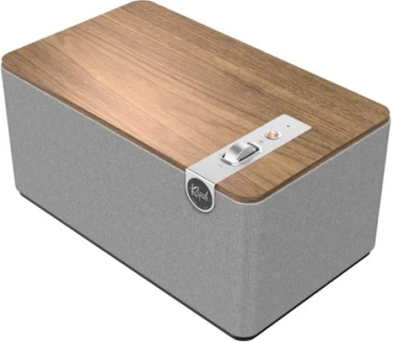 Klipsch The Three Plus Premium Tabletop Bluetooth Speaker with Broadcast Mode - Walnut