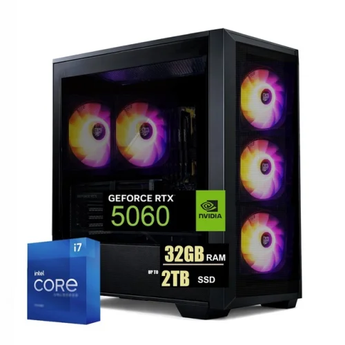 Gamer Xtreme Gaming PC i7, 32GB RAM, Up to 2TB SSD, NVIDIA RTX 5060, Wi-Fi