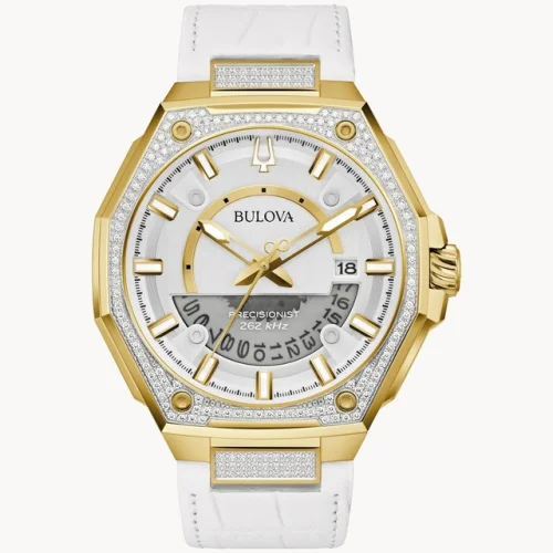 Bulova Women's Series X Se Date Indicator Quartz White Watch 45MM 98J119