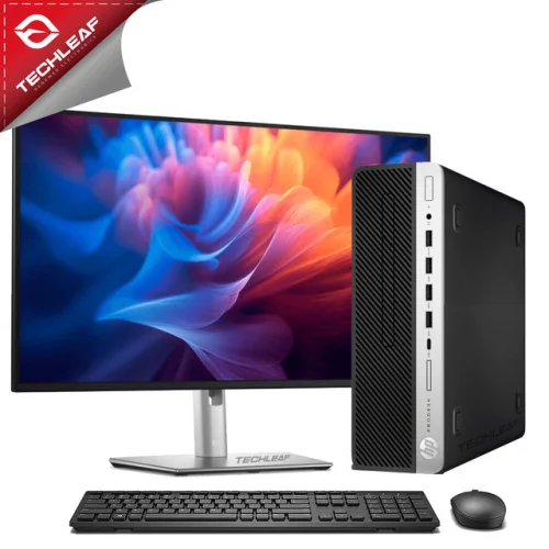 HP Desktop PC i7 Hexa-Core, up to 64GB RAM, 4TB SSD, 24" Monitors, Windows 11