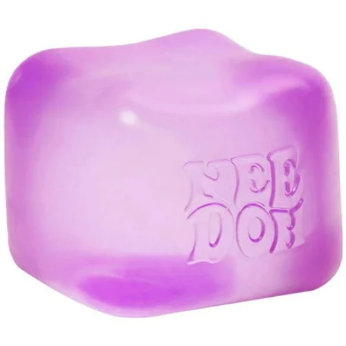Schylling Nee Doh Nice Cube Squish Toy, Ages 3+, Purple, 1 Count Fidget Toy for Stress Relief
