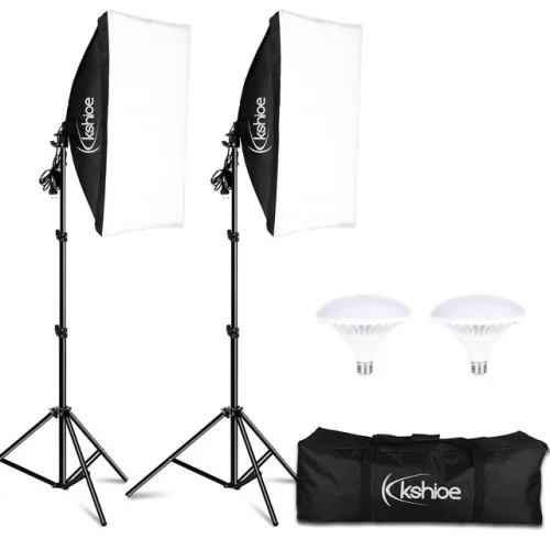 2PCS Photography Studio Soft Box Light Stand Continuous Lighting Kit Diffuser