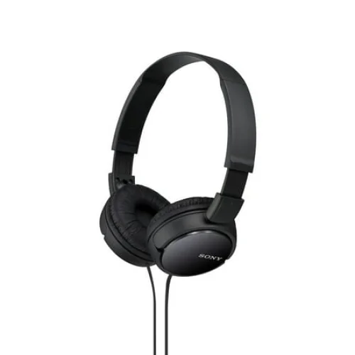 Sony MDR-ZX110 Wired On-Ear Headphones, Black - Neodymium Drivers, Swiveling Earcups, Comfortable Fit