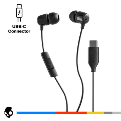 Skullcandy Jib XT In-Ear Earbuds with Microphone, USBC, Black