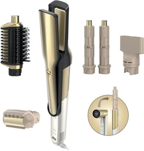 Shark Glam Ceramic & Powerful Air Styling Hair Dryer System with FrizzFighter - Gold