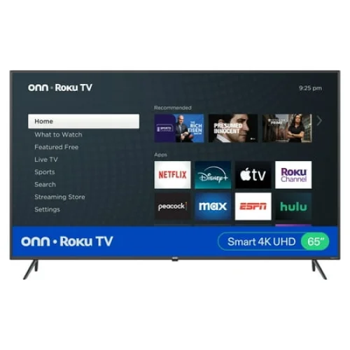 onn 65&rdquo; Class 4K UHD Roku Smart Television, 100012587