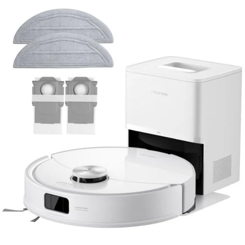 Roborock - Q10 Series Robot Vacuum & Mop, 10000Pa Suction, 70 Days Self-Emptying, Anti-Tangle Brush, Obstacle Avoidance - White