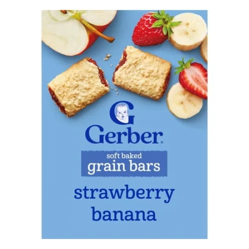 Gerber Toddler Snacks Soft Baked Grain Bars Strawberry Banana - 19.99 Original Price