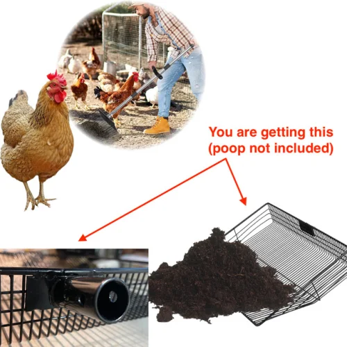 15in HEAVY DUTY Large Chicken Poop/Dog Poop Scooper REPLACEMENT BASKET ONLY 19z