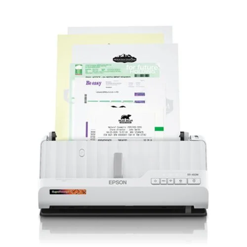 Epson RapidReceipt RR-400W Wireless Duplex Compact Desktop Receipt and Document Scanner - White