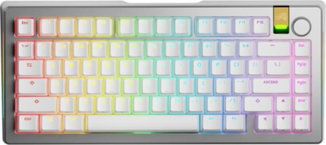 Glorious GMMK 3 PRO HE 75% Wireless Hall-Effect Linear Switch Gaming Keyboard - Silver