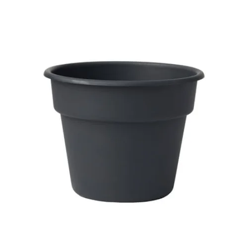 Mainstays 6 in. Flint Resin Planter, Rich Black - Durable and Weather-Resistant for Indoor/Outdoor Use
