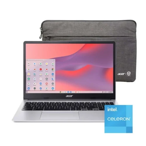 Acer Chromebook 315 15.6" Laptop, Intel N4500, 4GB RAM, 64GB eMMC, Pure Silver