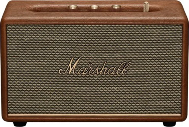 Marshall Acton III Bluetooth Home Speaker with Bass/Treble Controls and 3.5mm Auxiliary Input - Brown