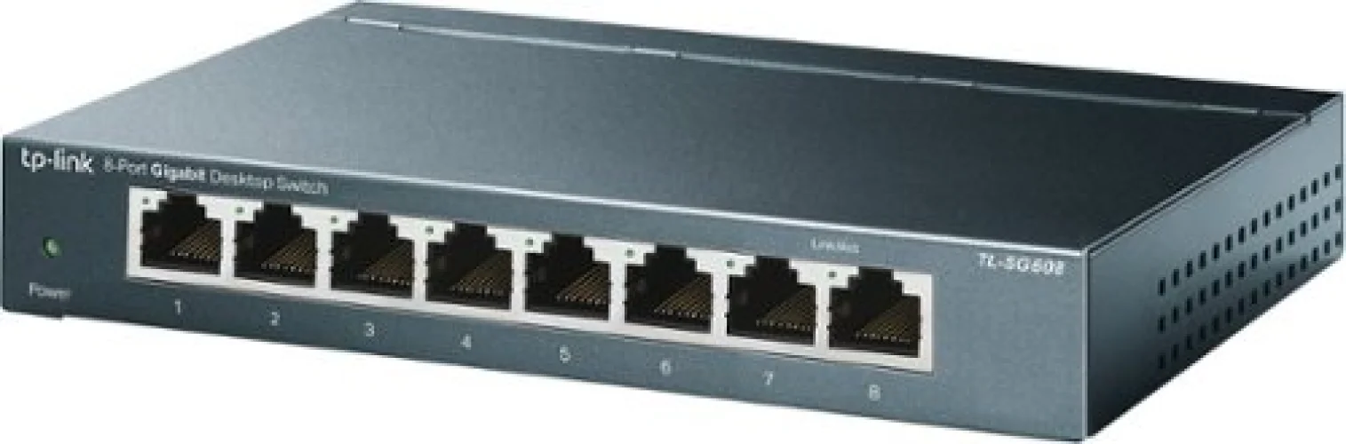 8-Port 10/100/1000 Mbps Unmanaged Switch - Black