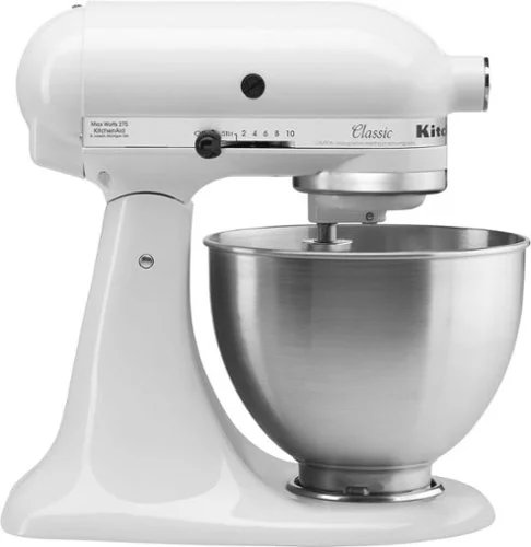 KitchenAid Classic Series 4.5 Quart Tilt-Head Stand Mixer - K45SSWH - White