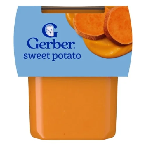 2PK Gerber Stage 2 Baby Food, Sweet Potato Puree Tubs, 8 oz Baby Puree for 6+ Month Babies