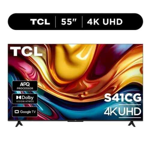 TCL 55" Class S41CG Series 4K UHD LED Smart Google TV (Limited Edition) - Dolby Vision HDR & Dolby Atmos, Google Assistant & Amazon Alexa Compatible with Voice Remote - 55S41CG