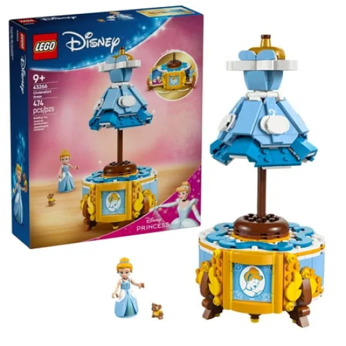 LEGO Disney Princess Cinderella&rsquo;s Dress Kids Toy with Minidoll Character - 474 Pieces - Ages 9+
