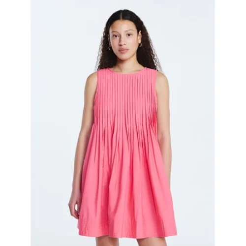 Free Assembly Women's Sleeveless Pleated Mini Dress, Sizes XS-XXL